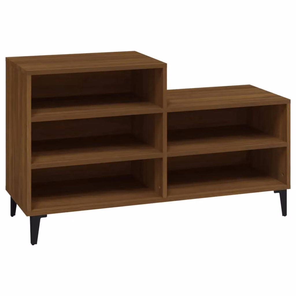 Berkfield Home Brown Oak Shoe Cabinet W/D/H: 102 x 36 x 60 cm – 2