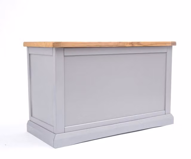 Cabinet Bits Rocca Grey Ash Wood Blanket Box Ottoman