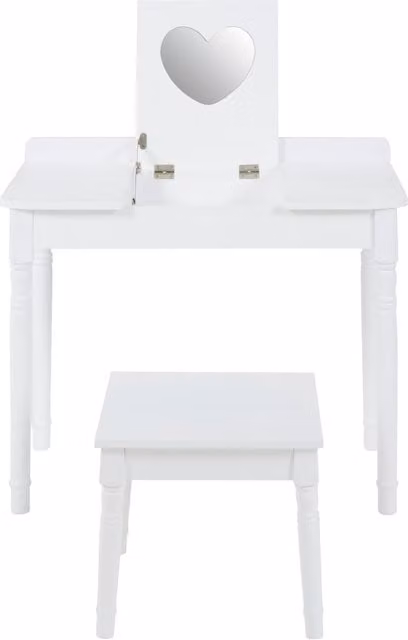 Premier Kids Childrens Dressing Table and Stool in White