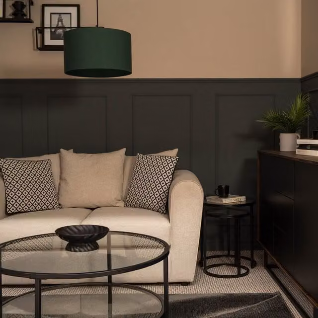 ValueLights Reni Medium Cylinder Fabric Pendant Lampshade in Green