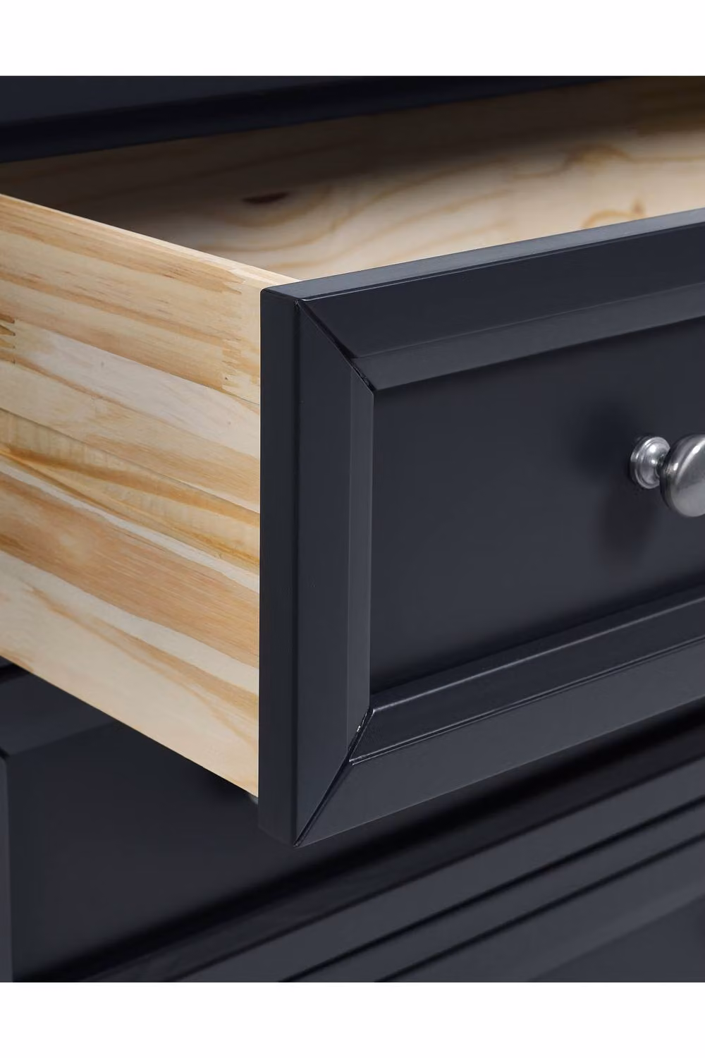 Julian Bowen Maine 3 Drawer Low Chest of Drawers in Anthracite Black – 5
