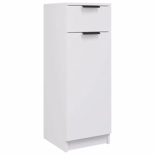vidaXL Modern White Bathroom Cabinet in MDF, W/D/H: 32 x 34 x 90 cm