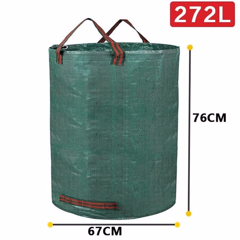 EONLION 2 Pack Heavy Duty Large Garden Waste Refuse Bags, 272L, Green – 2