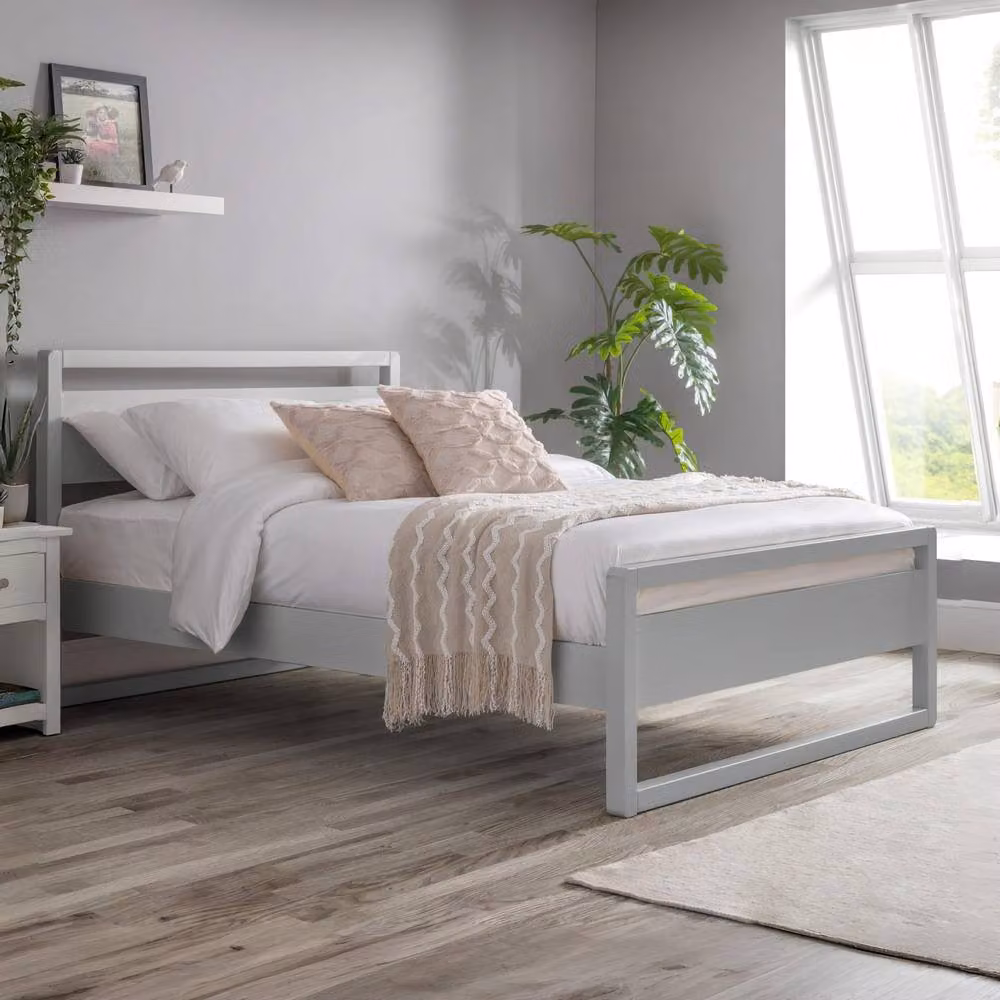 Cheshire Aurora Modern Bed in Dove Grey, Double (135cm) – 2