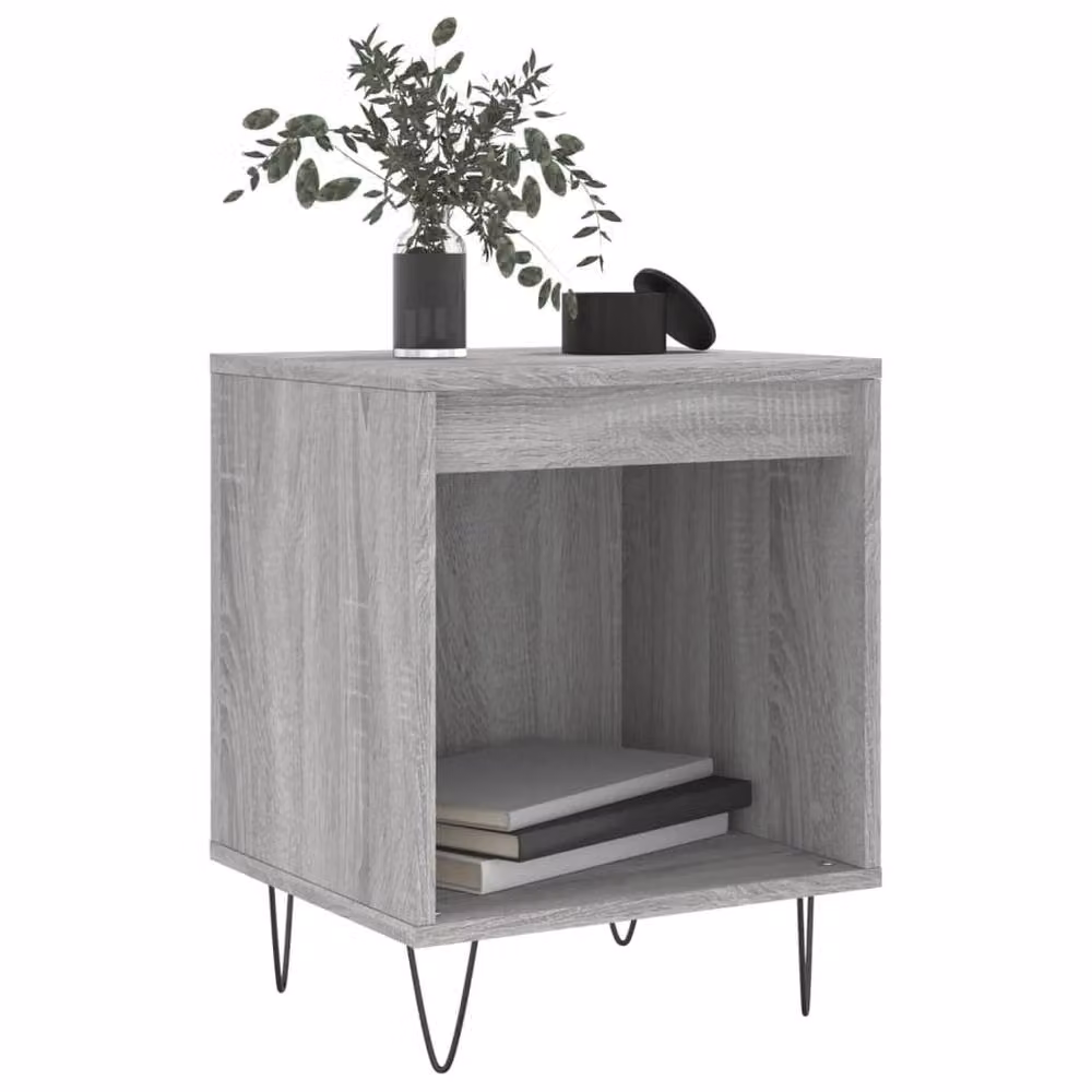 Berkfield Home Set of 2 Grey Sonoma Bedside Cabinets, W/D/H: 40 x 35 x 50 cm – 2