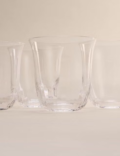 M&S Set of 4 Delphine Transparent Glass Tumblers