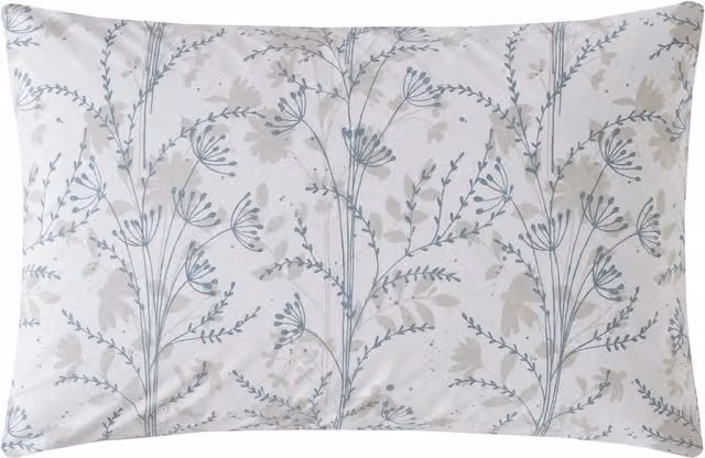 Laura Ashley Fennelton Reversible Floral Cotton Percale Housewife Pillowcase in Multicolour