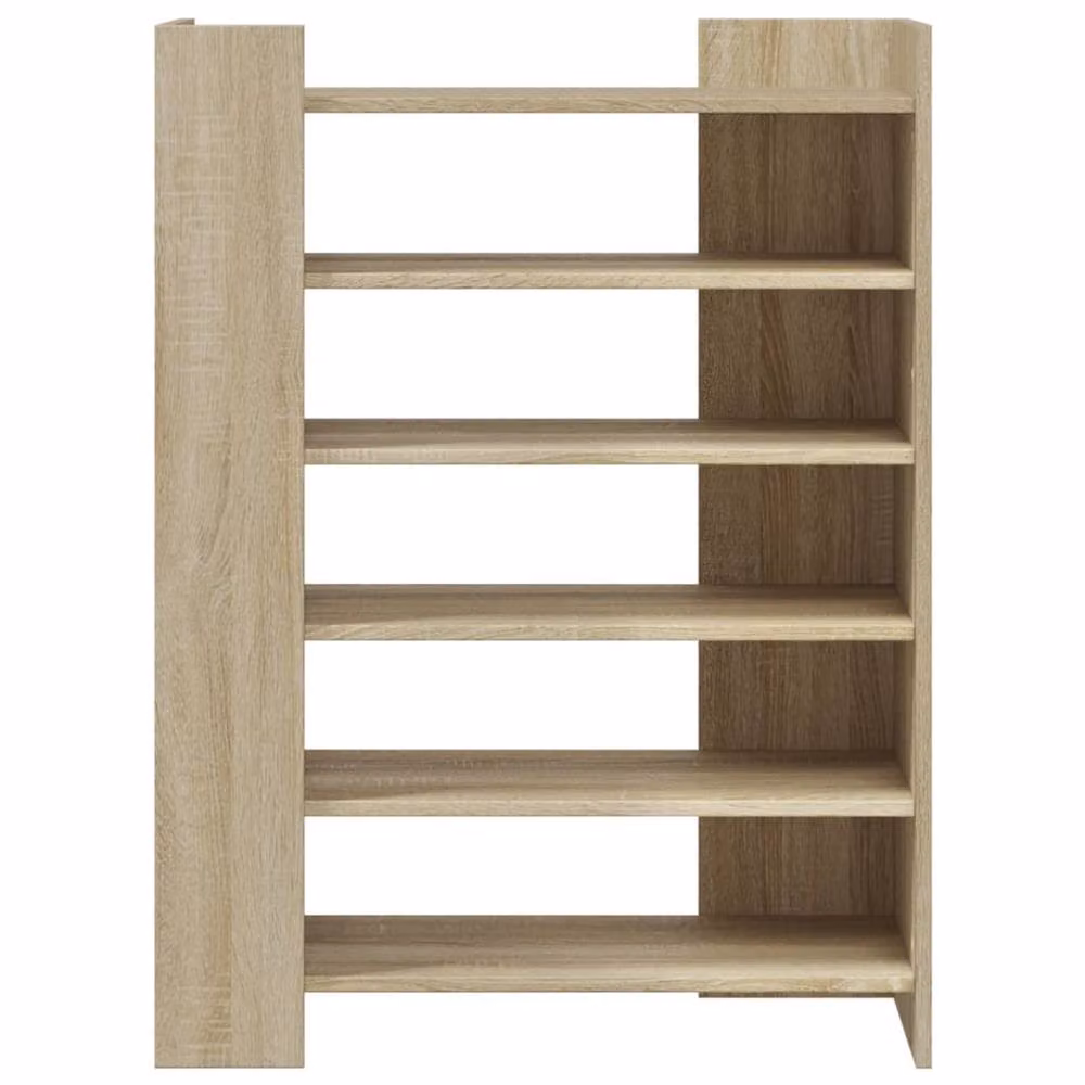 Berkfield Home Shoe Cabinet in Sonoma Oak, Natural Brown, W/D/H: 74.5 x 37.5 x 100 cm – 3