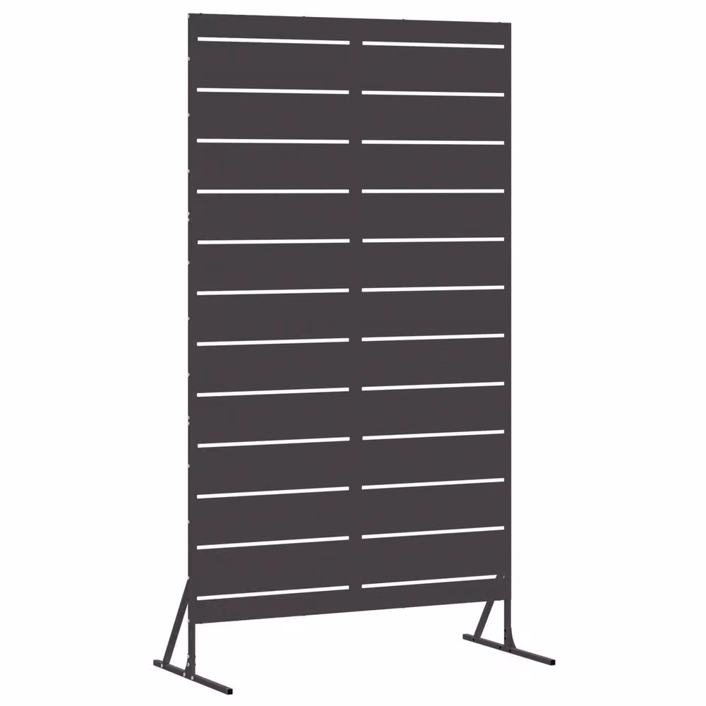 Berkfield Home Matte Black Steel Opaque Rectangular Privacy Screen, Height: 180 cm – 2