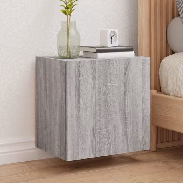 Berkfield Home Set of 2 Grey Sonoma Wall Mounted TV Cabinets, W/D/H: 40.5 x 30 x 40.5 cm – 1