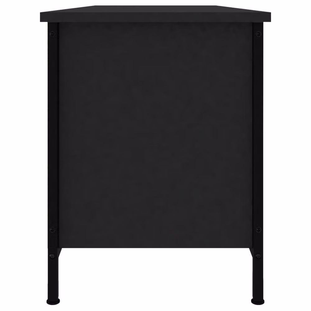 Berkfield Home Modern Black TV Cabinet in Engineered Wood W/D/H: 102 x 35 x 45 cm – 5