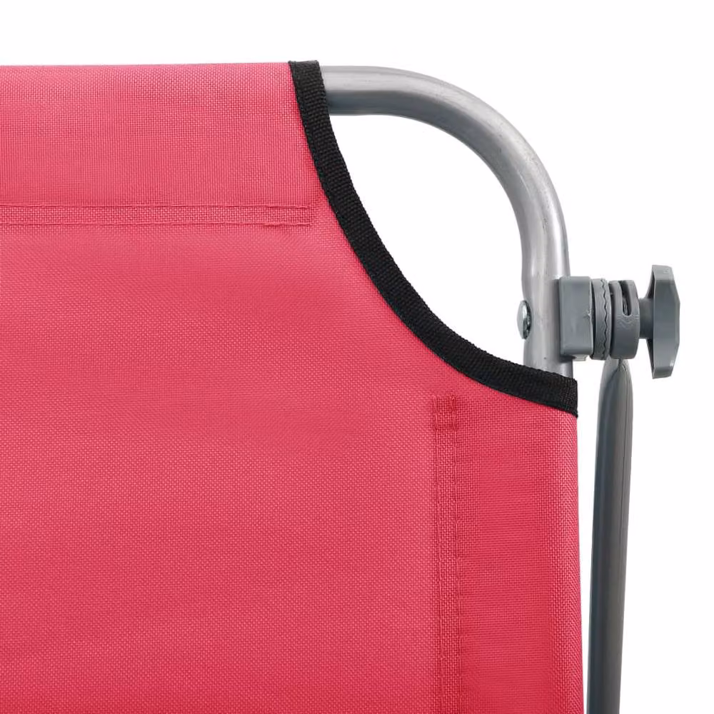 Berkfield Home Sun Lounger with Canopy in Steel Pink with Adjustable Headrest and Textilene Fabric – 3