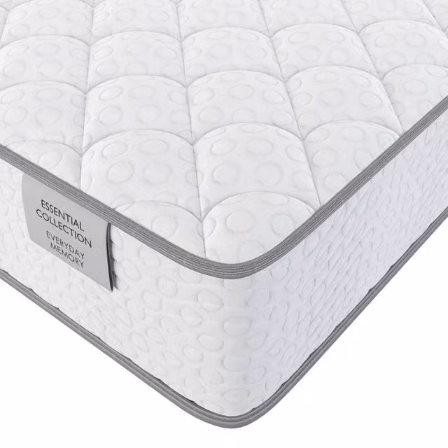 Essential Hybrid Memory Foam Ortho Mattress in White, W/D/H: 200 x 200 x 23 cm