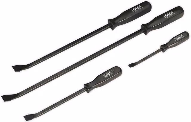 Loops 4 Piece Pry Bar Set in Black Stainless Steel