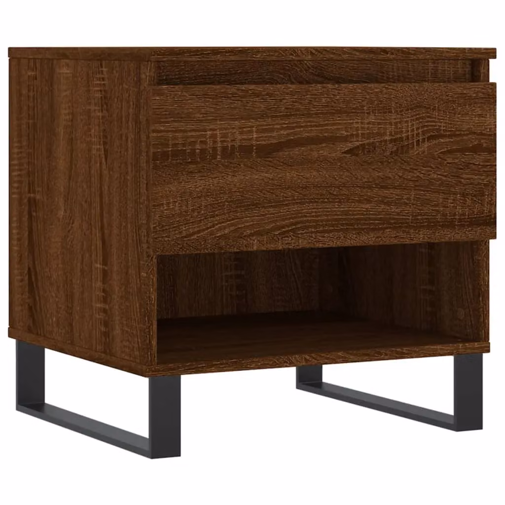 Berkfield Home Set of 2 Modern Brown Oak Nesting Coffee Tables, W/D/H: 50 x 46 x 50 cm – 4