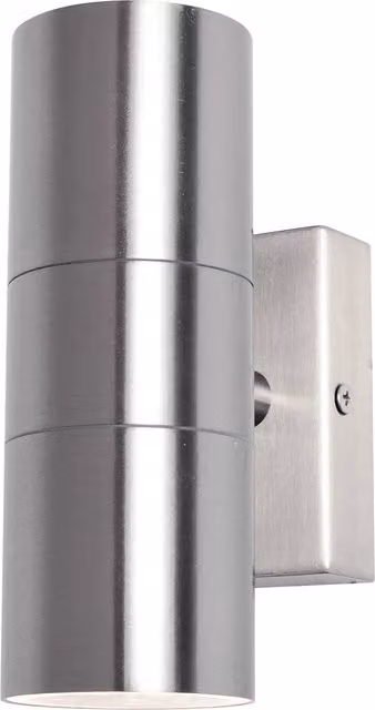 Litecraft Kenn Up and Down Outdoor Wall Light in Grey Stainless Steel