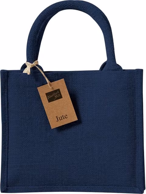 Westford Mill Mini Jute Gift Bag in Blue