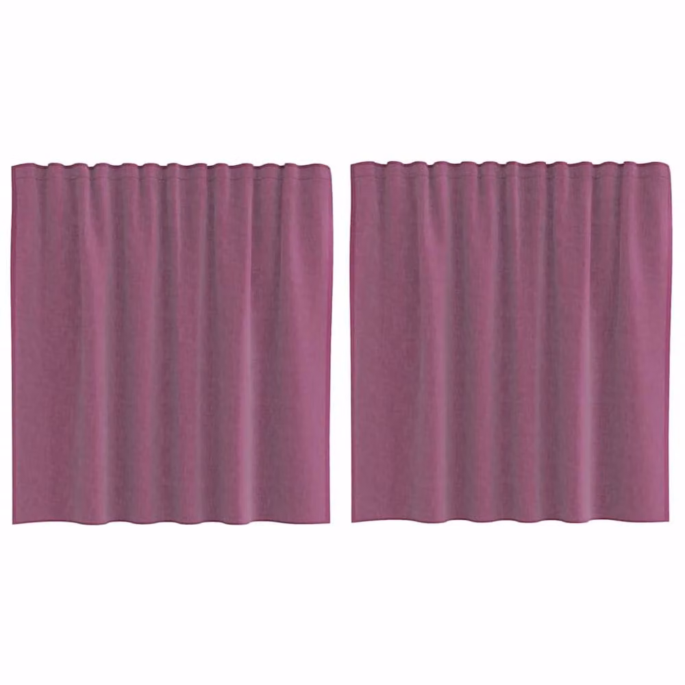 Berkfield Home Purple Voile Fabric Curtains with Rod Pockets, 2 Pack, Width: 140 cm – 2