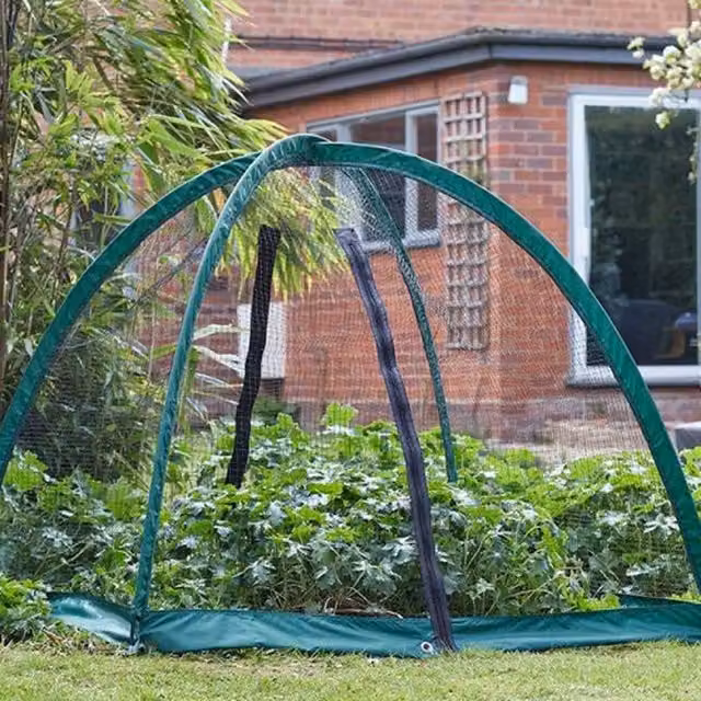 Garden Mile Green Freestanding Curved Dome Grow Cage Greenhouse, W/D/H: 120 x 120 x 120 cm