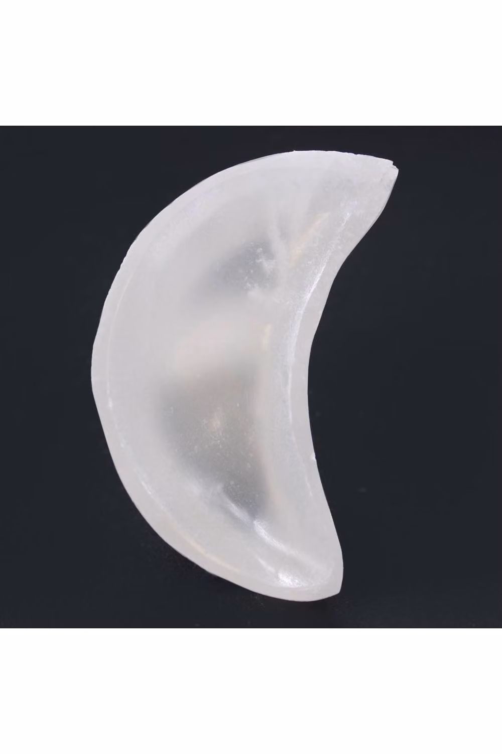 KDMD White Selenite Moon Bowl Crystal Holder and Decorative Accent, Diameter: 10 cm – 2