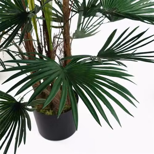 Leaf Large Green Artificial Palm Tree, H 120 cm x W 70 cm x D 70 cm – 3