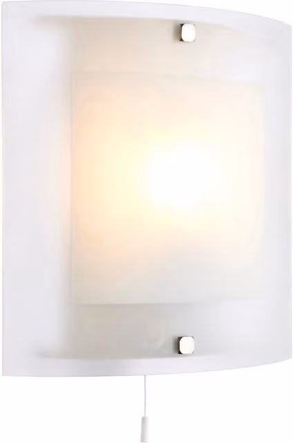 Endon Blake Modern Indoor Wall Light with Transparent Glass Shade and Chrome Finish, E14