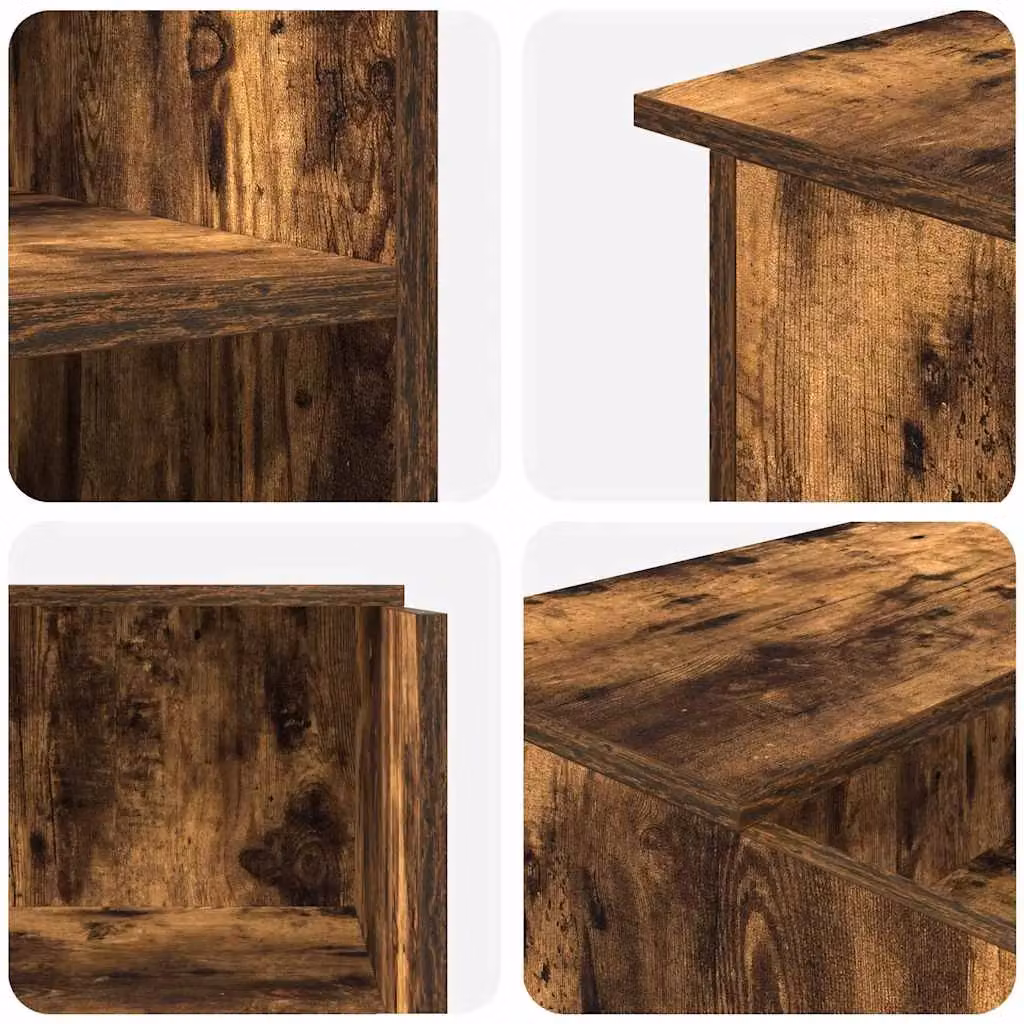 Berkfield Home Smoked Oak Reception Desk in Brown, W/D/H: 100 x 50 x 103.5 cm – 4