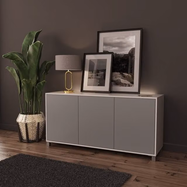 Frank Olsen SMART Sideboard with Integrated Mood Lighting in White and Grey