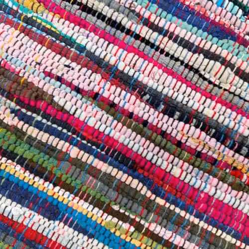 Allure Bath Fashions Multicoloured Patchwork Woven Rag Rug, W/D/H: 70 x 140 cm – 4