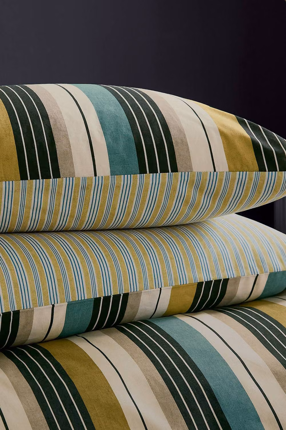 Helena Springfield Ari Stripe Cotton Duvet Cover and Pillowcase Set, Multicolour, W: 200 cm x H: 200 cm – 5