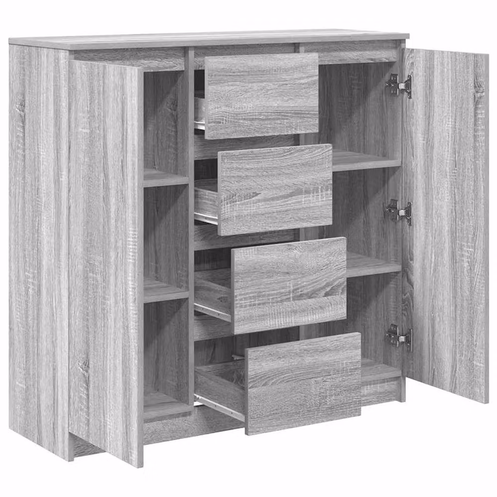 Berkfield Home Grey Sonoma Sideboard with Drawers, W/D/H: 100.5 x 35 x 98.5 cm – 2