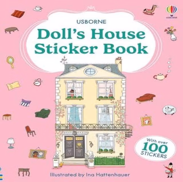 Anna Milbourne Doll's House Sticker Book, Pink Multicolour Paperback