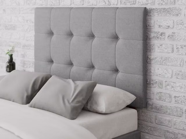 Aspire Store Sinatra Modern Upholstered Velvet Headboard in Grey, Width: 80 cm