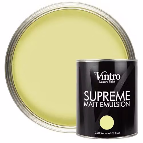 Vintro Luxury Matt Emulsion Multi Surface Paint in Yellow/Green Citron, 1L