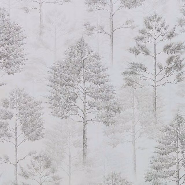 I Love Wallpaper Woodland Whisper Art Deco Wallpaper in Grey
