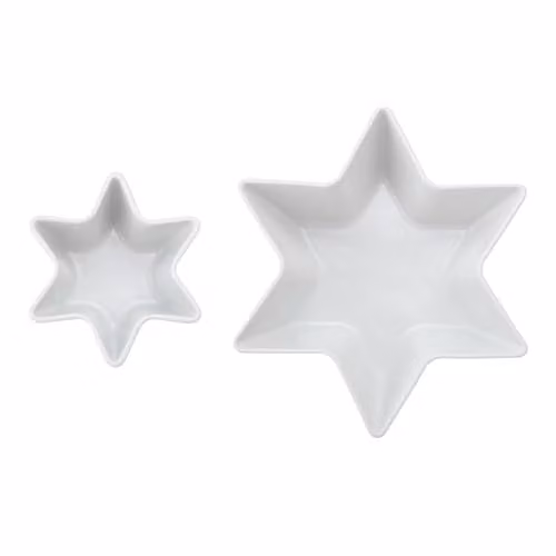 Mikasa White Porcelain Star Shaped Bowls, Set of 2 – 1