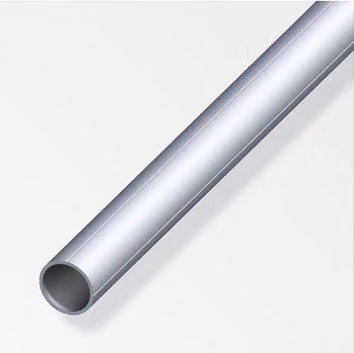 Alfer Silver Aluminium Tube, Diameter: 23.5 mm, Wall Thickness: 1.5 mm, Length: 2.5 m
