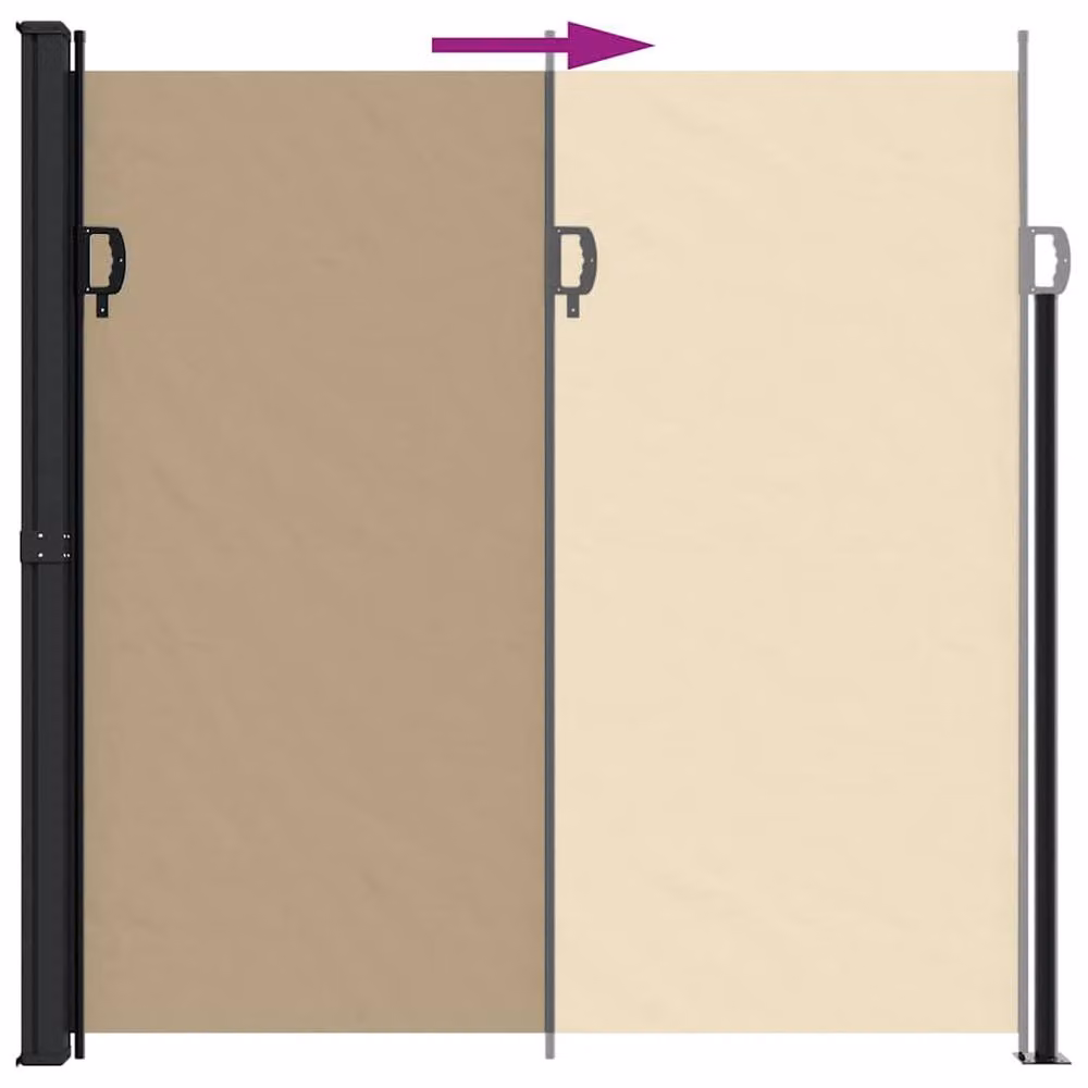 Berkfield Home Retractable Single Side Awning in Beige, W/D/H: 500 x 200 x 200 cm – 3
