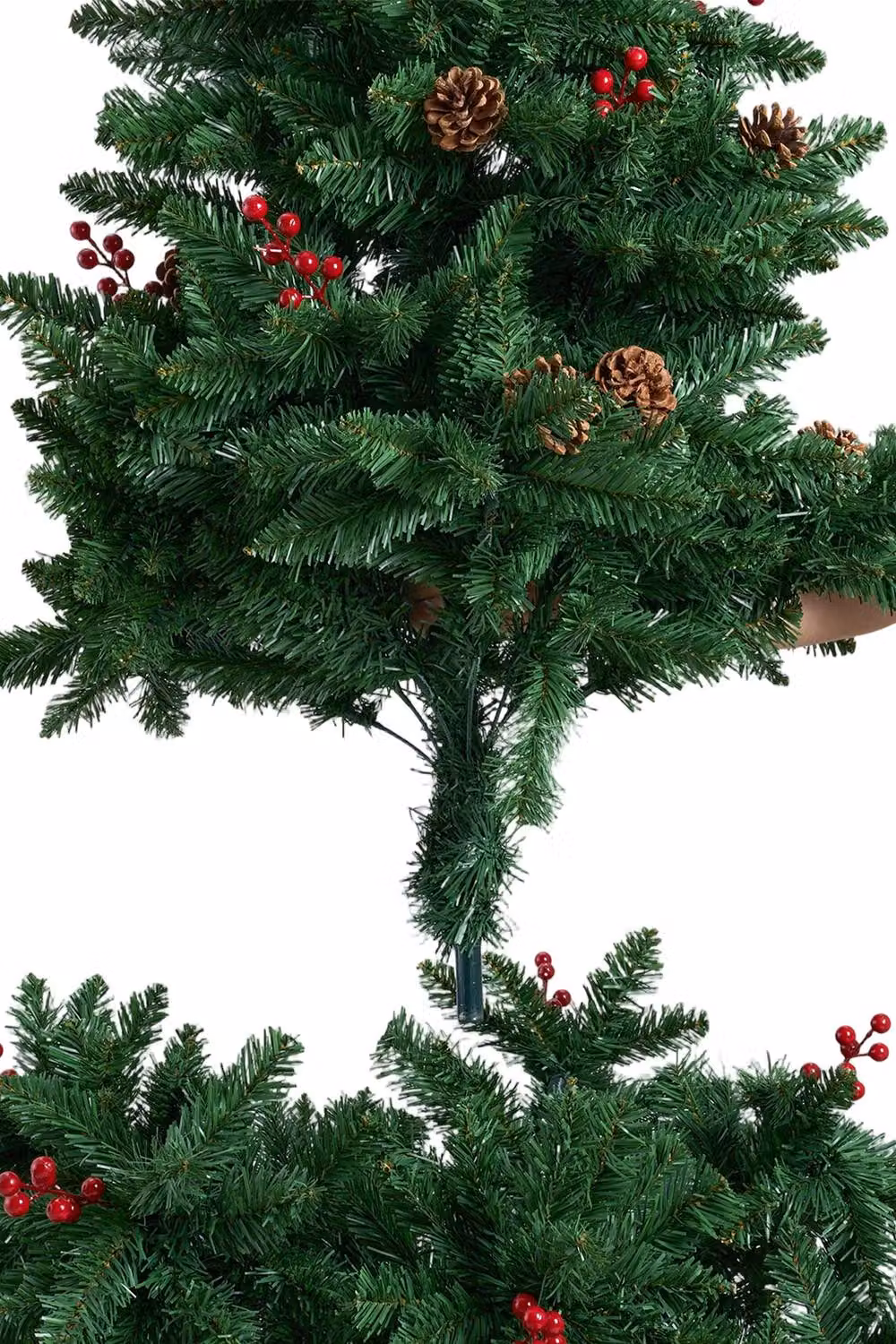 ExtraStar 6ft Artificial Christmas Tree with Metal Stand in Green, Red or Multicolour – 3