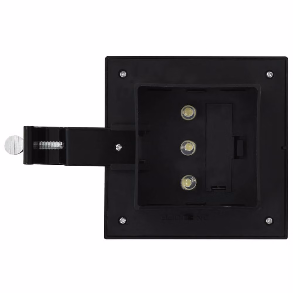 Berkfield Home 6 Piece Set of Black Square LED Solar Outdoor Garden Path Lamps – 4