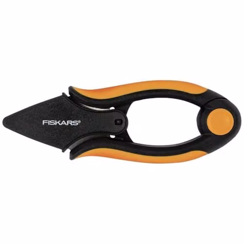 Fiskars Herb Scissors with Stainless Steel Blades and Black and Orange Plastic Handles, Length: 12.9 cm