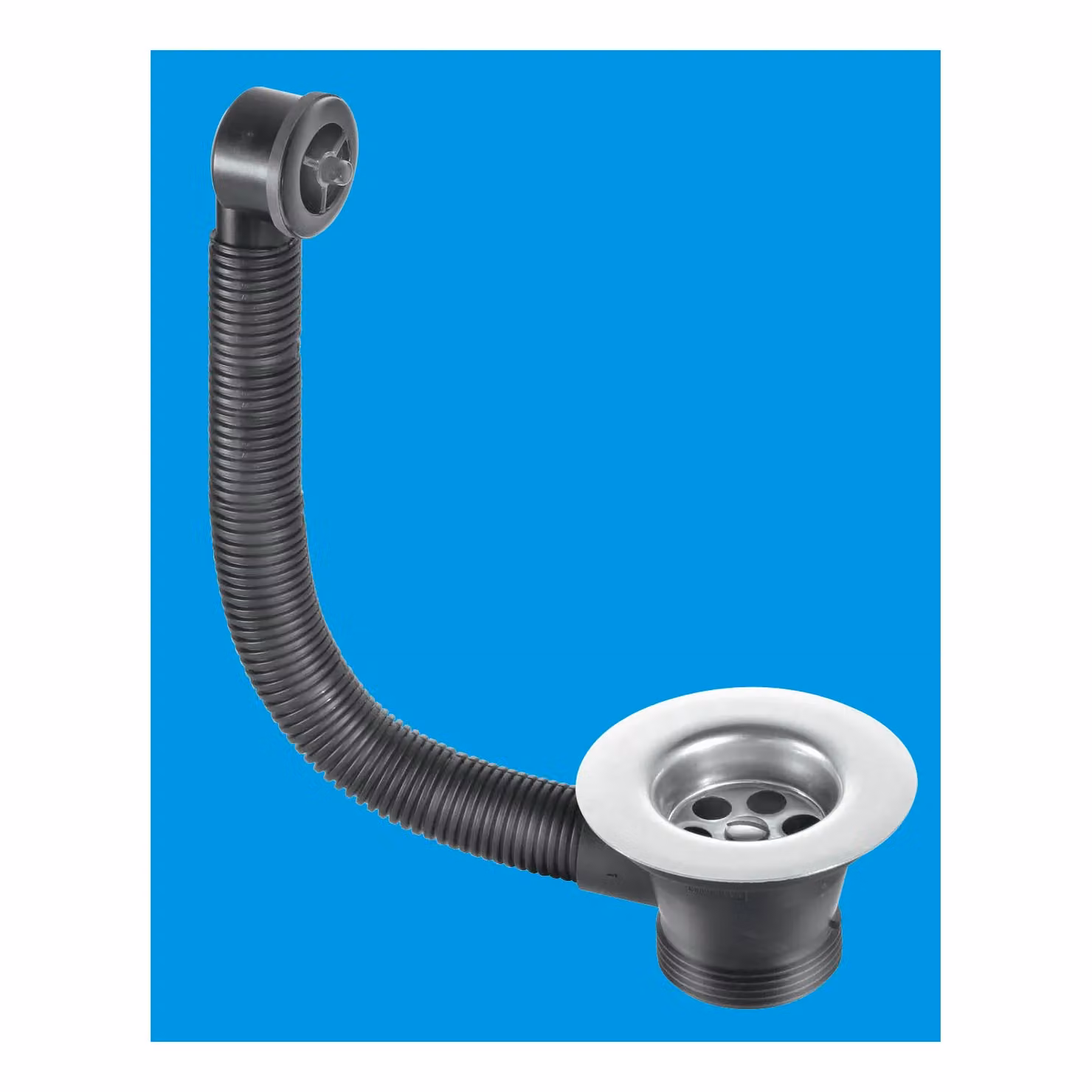 McAlpine 1.5 inch Stainless Steel Kitchen Sink Waste and Overflow with Chain in Silver – 2