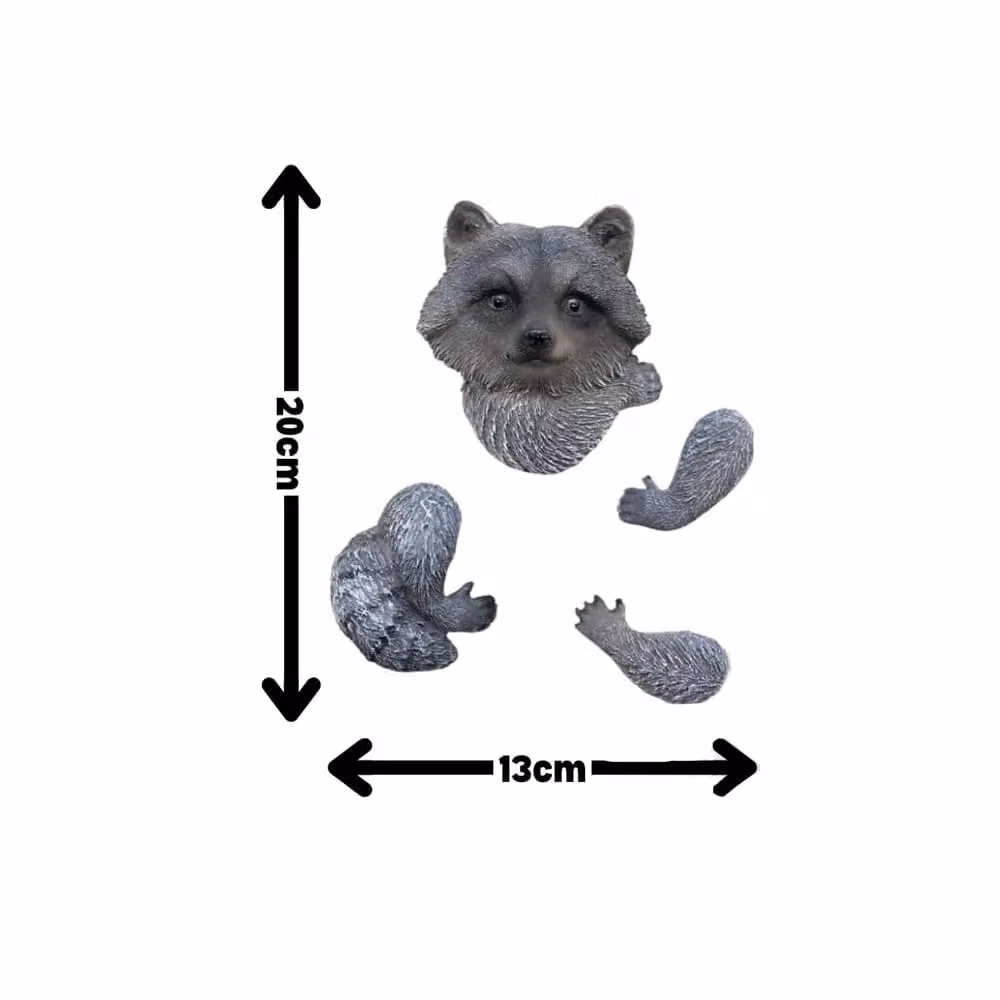 Marco Paul Raccoon Tree Peeker Grey Resin Hanging Animal Ornament – 2