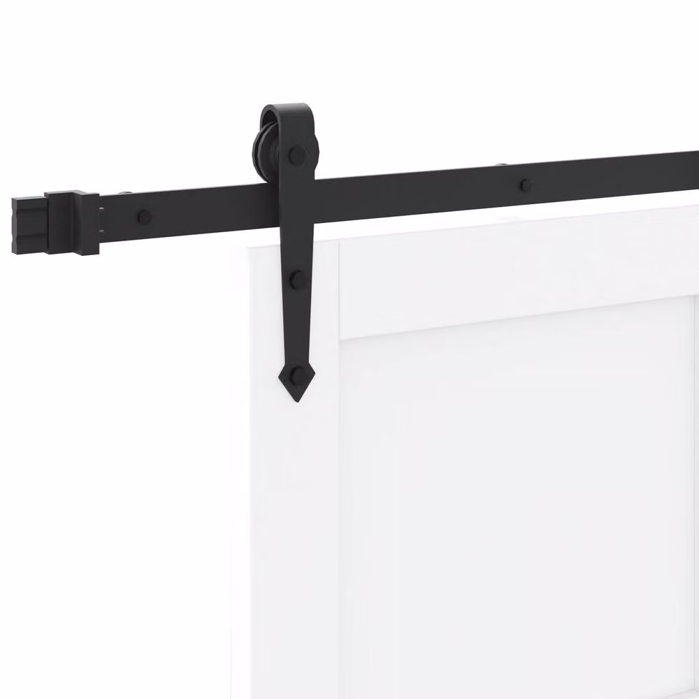 Berkfield Home Minimalist White Lacquered Solid Wood Pine Sliding Door with Hardware Set W: 93 cm, H: 202 cm – 2