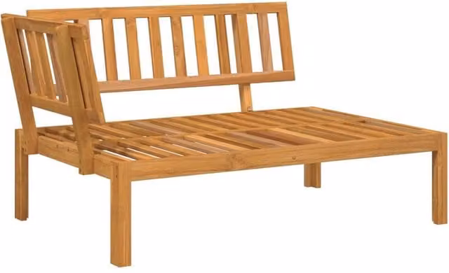 Berkfield Home Beautiful 5 Piece L-Shape Garden Pallet Sofa Set in Brown Solid Acacia Wood – 1