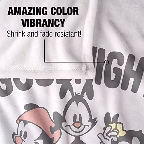 LOGOVISION Animaniacs The Siblings Super Soft Fluffy Fleece Throw Blanket, Multicolour, W: 91 cm, D: 147 cm – 2