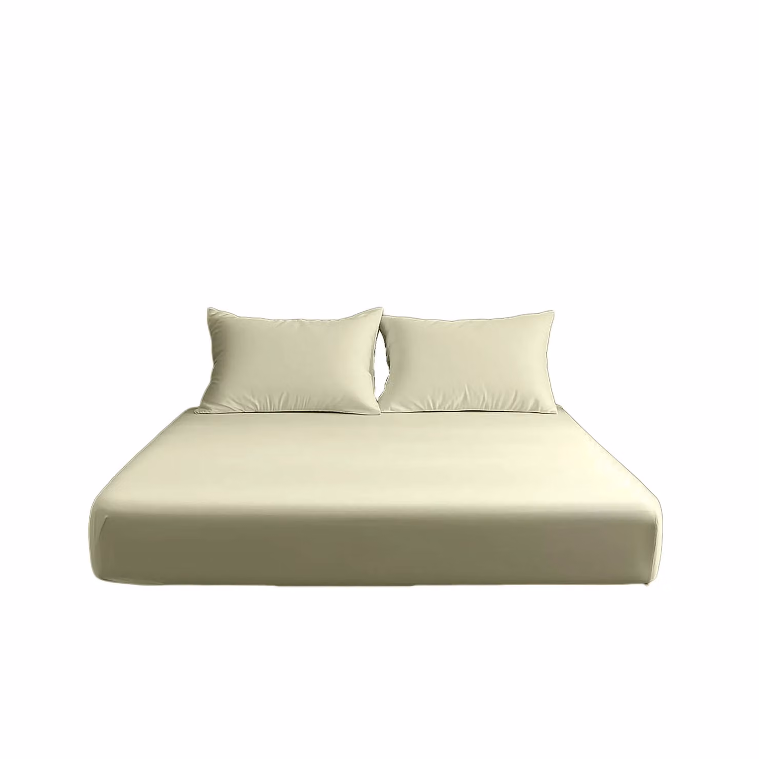 Snug City Single 400TC Mako Sateen Cotton Fitted Sheet in Beige, W/D/H: 90 x 200 x 40 cm – 2