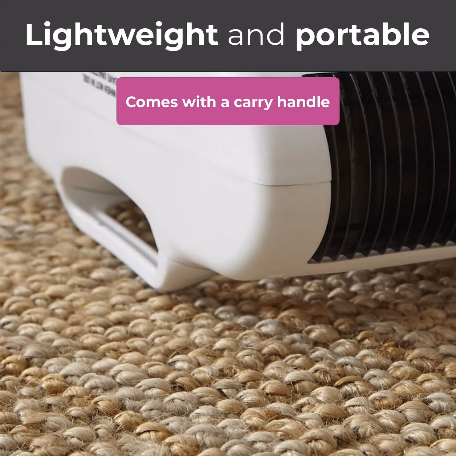 Neo White 2000W Portable Electric Fan Heater with Thermostat – 3