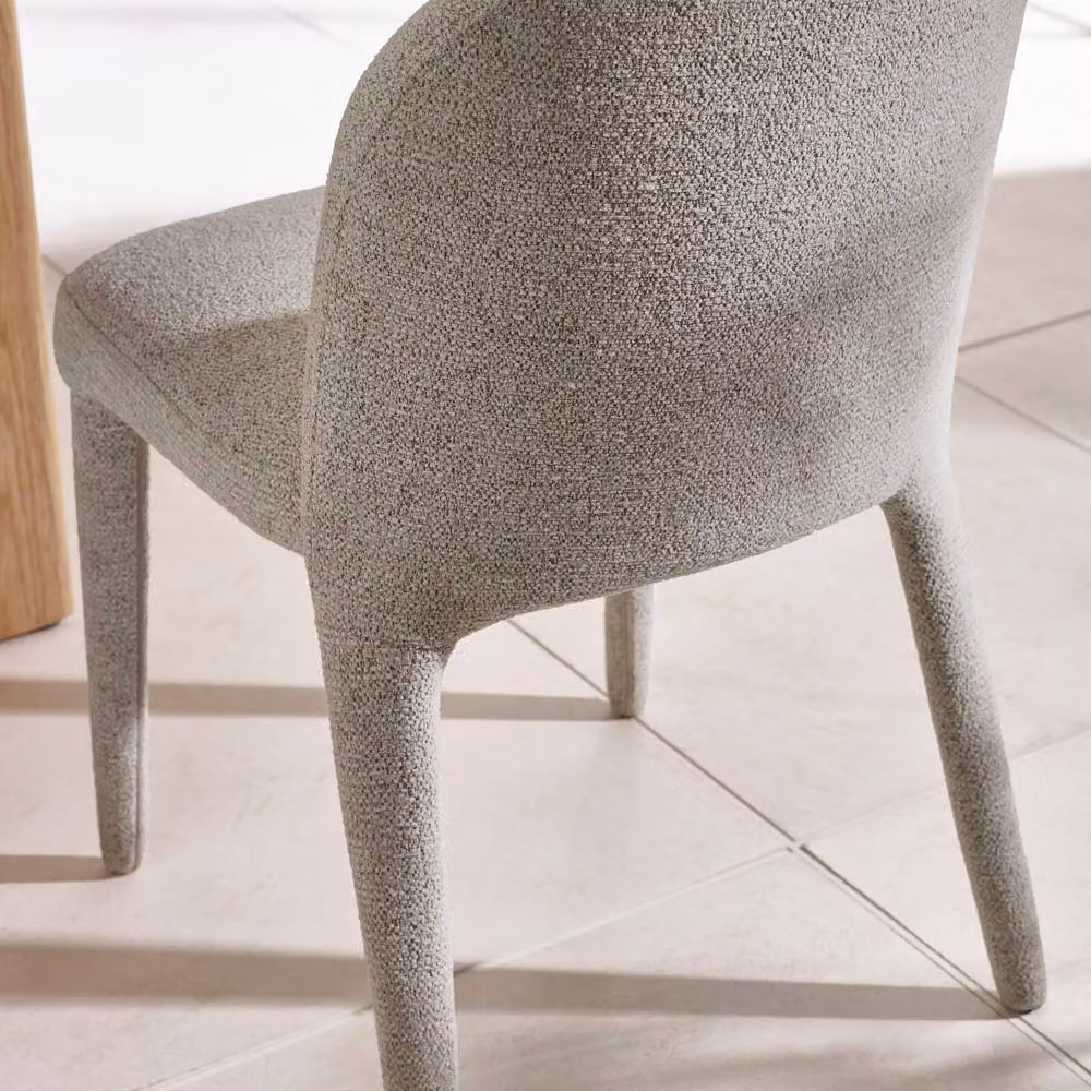 Cheshire Islington Set of 2 Modern Grey Chenille Upholstered Dining Chairs – 4