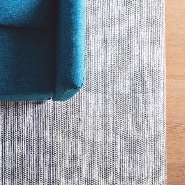 Wyld and Coco Home Grey Modern Handwoven Wool and Polyester Rectangular Rug, W: 140 cm, L: 200 cm – 1